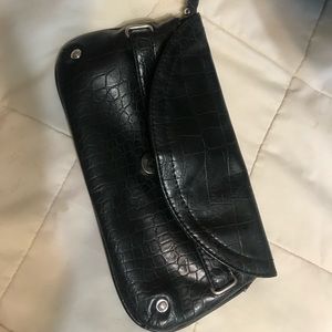faux snake skin clutch
